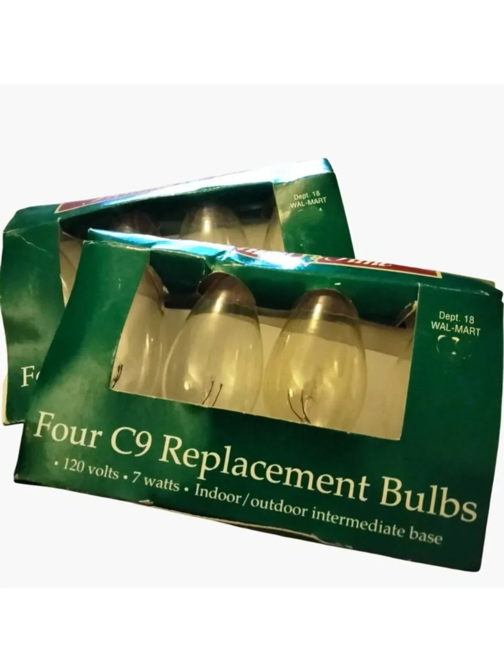 Four C9 Replacement Bulbs 7 Watts 120V Indoor Outdoor Lot 6